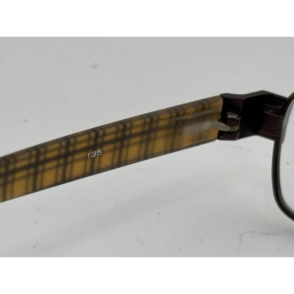 Hardcore Eyewear 1665 BRN 51-15-135 Yellow Plaid Eyeglass Frames - Picture 6 of 7